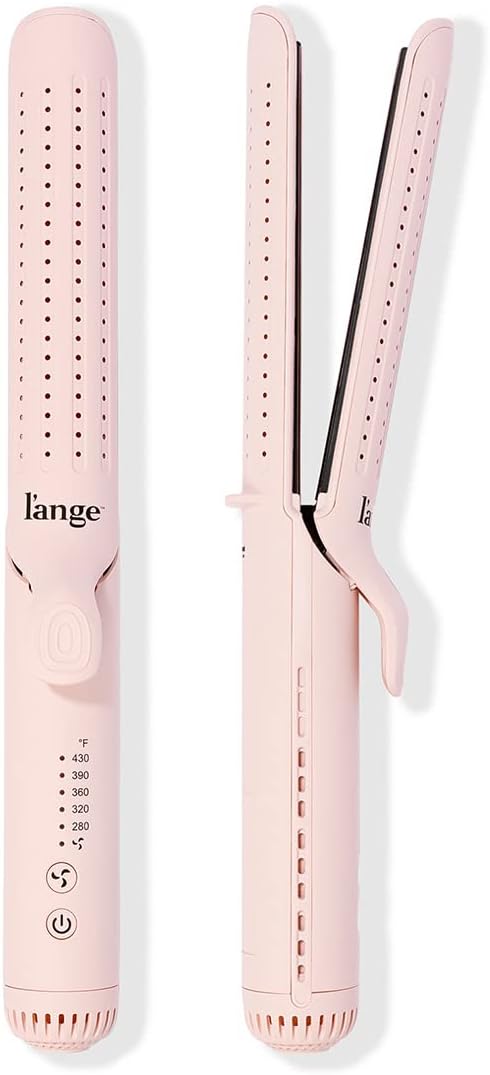 L'ANGE HAIR Le Duo Grande - 2-in-1 Titanium Flat Iron Hair Straightener & Curling Wand | 360° Airflow Styler with Cooling Air Vents | Professional Hair Curler