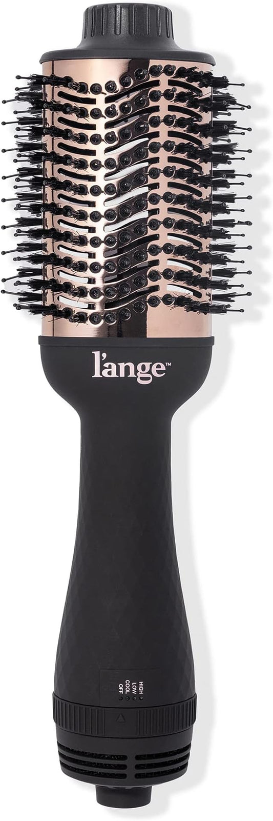L'ANGE HAIR Le Volume 2-in-1 Titanium Blow Dryer Brush |  Hot Air Brush | Smooth, Frizz-Free Styling for All Hair Types - Black