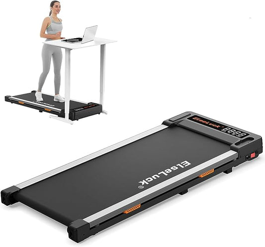 Compact Walking Pad Under Desk Treadmill - 2 in 1 Portable Walking and Jogging Machine for Home Office | Remote Control & LED Display Features
